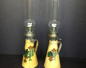 Tole Ware Oil Lamps