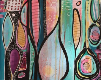 16 x 20 inch original acrylic painting- Something Peculiar