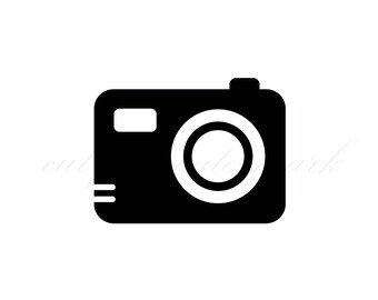 Camera Cut Files SVG & Studio 3 File for Silhouette Brother Cricut Cutouts Decals Designs SVGs Cutout Photo Decal Logos Face photo booth