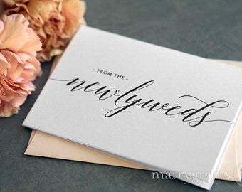 Custom Wedding Thank You Cards Names & Date Bridal Shower