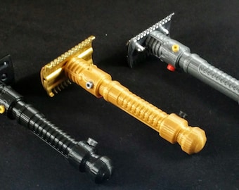 Lightsaber Inspired DE Razor Handle (handle only, no razor head)