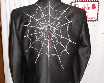 Men's Black custom spider suit - Size 44 L