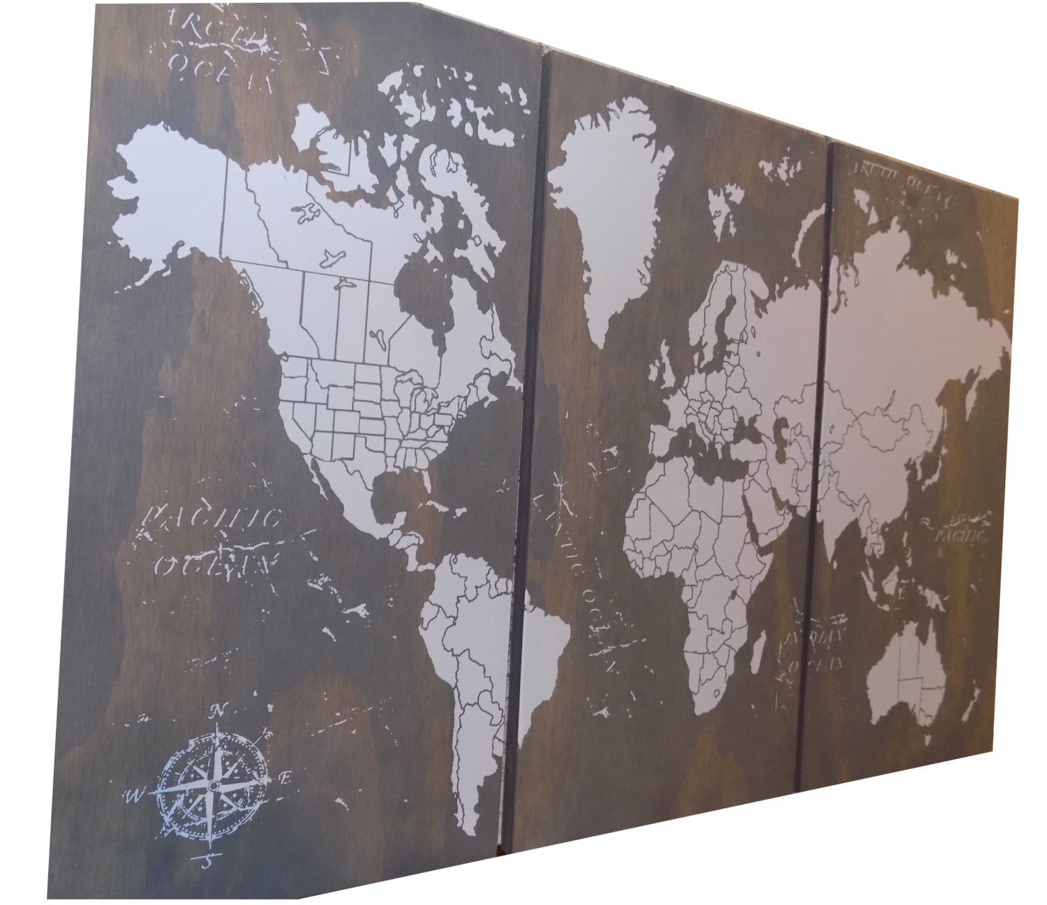 ðzoom. Extra Large World Push Pin Travel Map With Us Borders ' ðzoom. extra large world push pin travel map with us borders '