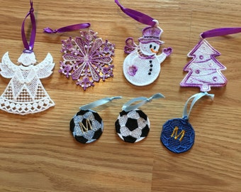 Lace Christmas Ornaments
