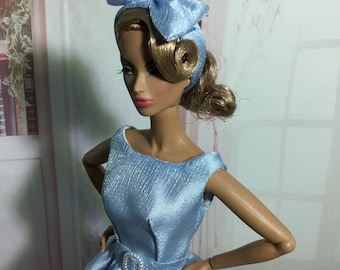 Handmade Set Coat and Dress for Victoure Roux Silkstone Barbie Doll.