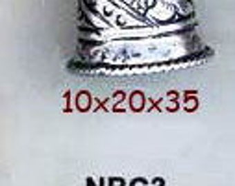UNUSUAL 35MM -25MM BEAD CAPS Cones Solid Sterling 1 Cone-- two Sizes