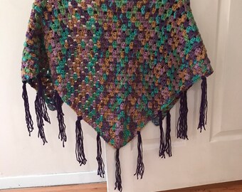 Rainbow Shawl / Open Poncho