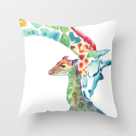 Giraffe Pillow Giraffe Nursery Bedding kids room pillow dorm room pillows home decor Giraffe Gift Giraffe Baby Art Giraffe Baby Gift Cushion