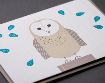 Owl Letterpress Greeting Card