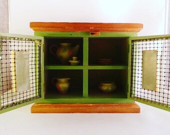 Miniature Hutch for Dollhouse - Play date Hutch - Toys
