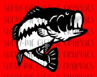 Bass fish SVG/EPS/png/Cricut/Silhoutte/Decal files/Digital bass logo/