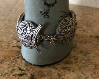 Silpada Scroll design Bracelet 925 discontined