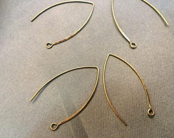 bronze 20 hook earrings 40mm for jewelry designs