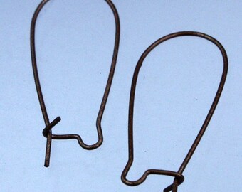 50 pcs of Antique Copper Finished Kidney earwire 35x15mm