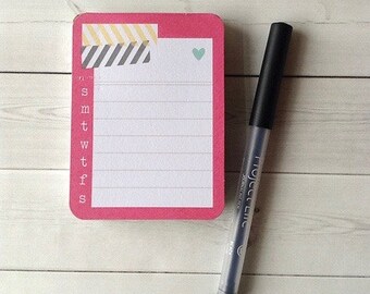 JOTTER NOTEPAD Project Life Journaling Cards recycled into a Notepad