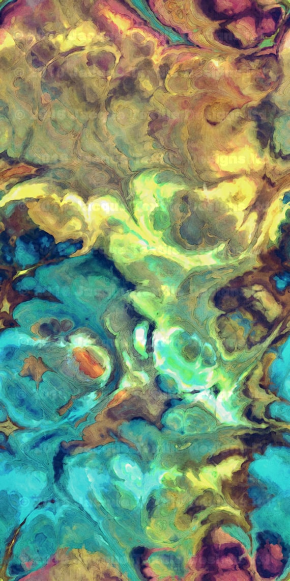 Artist Made Super Soft Minky Fabric Fiber Art Mixed Media Fabric Teal Blue Green Ocean Waves Craft Blanket