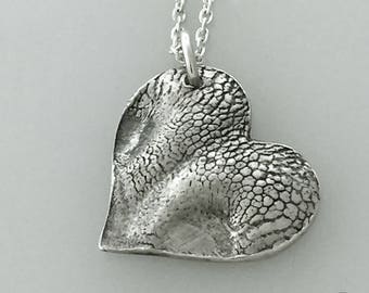 DOG NOSE PRINT, paw print heart charm necklace, custom dog print, dog or puppy nose print keepsake