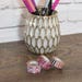 Champagne Mercury Glass Pen Holder