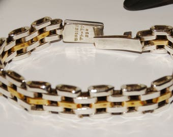 Sterling Silver Stamped Made In mexico Bracelet.