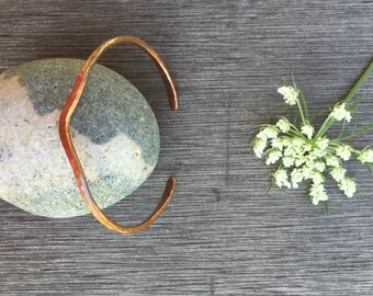 Hammered Copper Chevron Bracelet