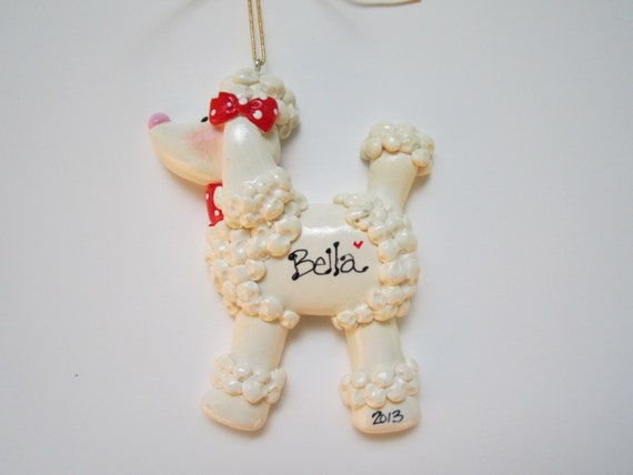 mini poodle ornament