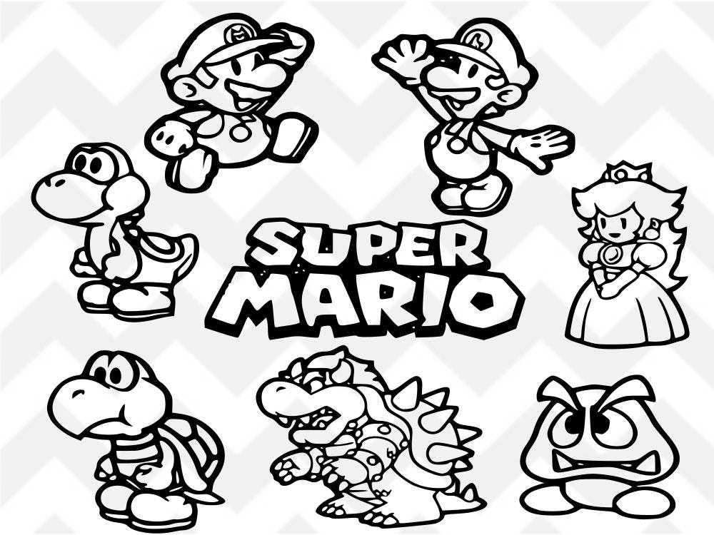 Download Super Mario SVG Mario SVG Luigi SVG Bowser svg Princess