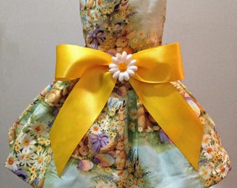 Easter Bunny Garden Dog Dress