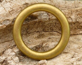28mm Large, Solid, Closed Jump Rings, Links, Connectors, Antique Bronze (2) - BF45