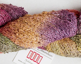Warbler, Hand-dyed cotton boucle yarn - Old Brass
