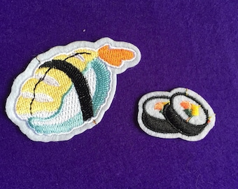 Sushi patches / pair of sushi iron on patches