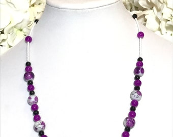 Necklace, Watercolor, Purple