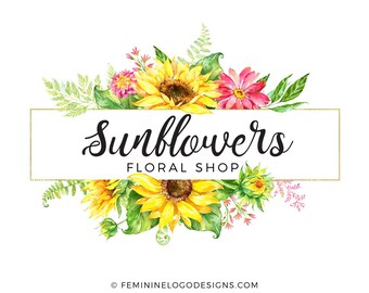 Sunflower logo | Etsy