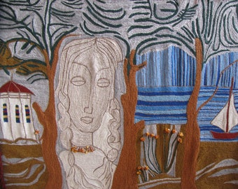 textile paintings Create Tapestry from love to native Lithuanian thread wall hanging complete by Amber 1M x 84" CM