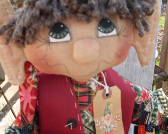 Primitive Sheldon the Elf instant download e-PATTERN #109 Hafair Faap