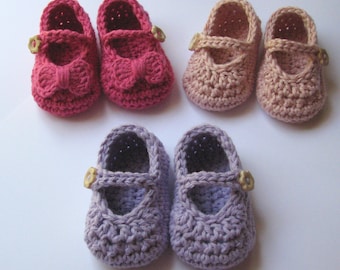 Baby Girl Crochet Mary Jane shoes