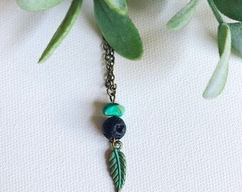 Lava Bead Diffuser Necklace// Essential oil diffuser necklace