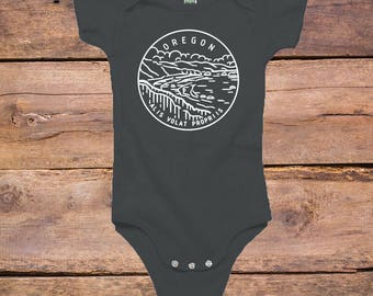 Organic Cotton Oregon State Design - Infant Onesie/Bodysuit