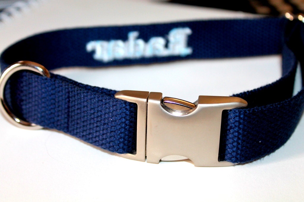 Custom Dog Collars Navy Pet Collar Collar Name Dog Collar