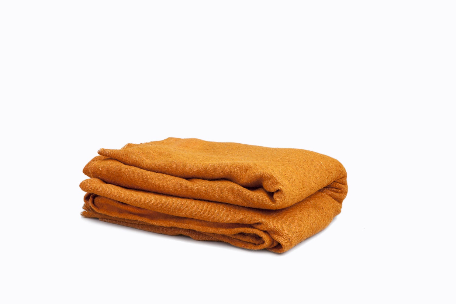 Large wool blanket NO.5 / burnt orange throw