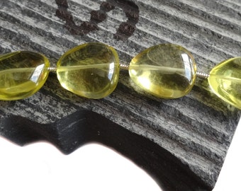 4 Superb Smooth Lemon Quartz Nuggets ,Lemon Quartz Beads, Natural Yellow Quartz Gemstones, Lemon Quartz Freeform Polished Gemstone Beads