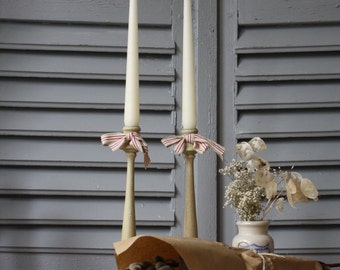 Pair of Painted Vintage Candlesticks