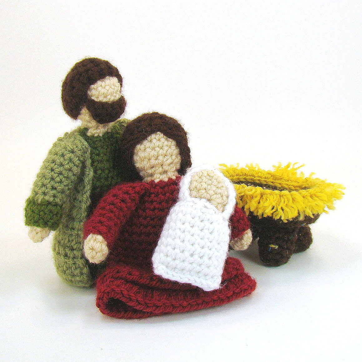Nativity Crochet Pattern Baby Jesus manger Mary and Joseph