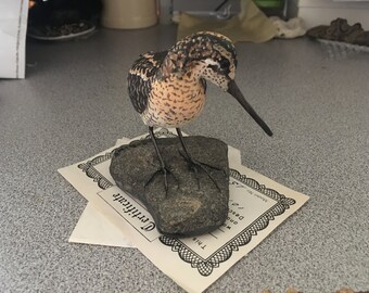 Carving of a "Wilson Snipe".