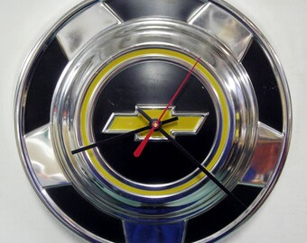 Chevy Truck Wall Clock - 1976 - 1987 Chevrolet CK Pickup Hubcap - Chevy Bowtie Hub Cap - 1977 1978 1979 1980 1981 1982 1983 1984 1985 1986