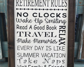 Retirement rules | Etsy