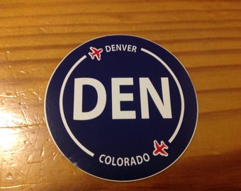 Denver DEN Colorado Souvenir Airport Sticker