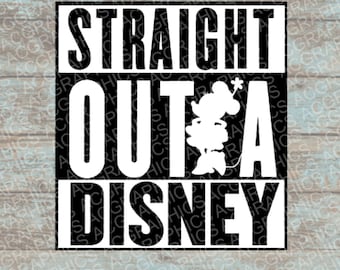 Straight Outta Disney Minnie SVG, DXF, JPEG, and Studio Downloads