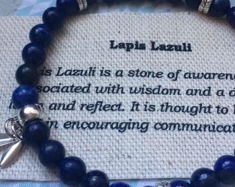 Lapis lazuli stretch bracelet