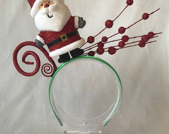 Santa Christmas headband, Christmas headband adult, Holiday accessories, Christmas hair accessories, Whoville headband, tacky Christmas hair