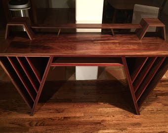 Walnut with Padauk inlay drafters table